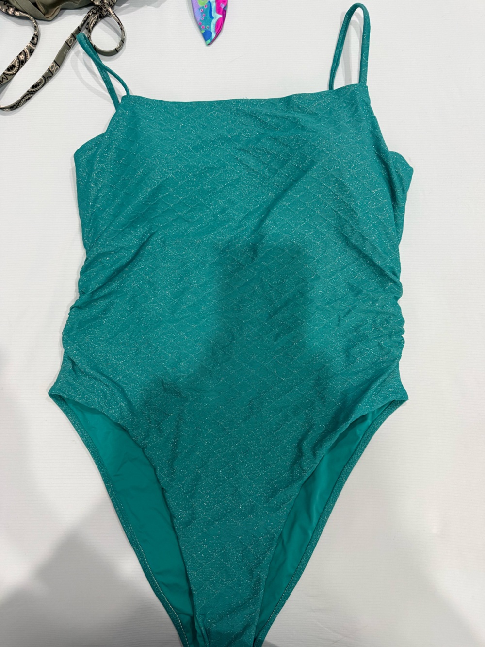 Berlook Teal Glitter Women's One Piece Swimsuit